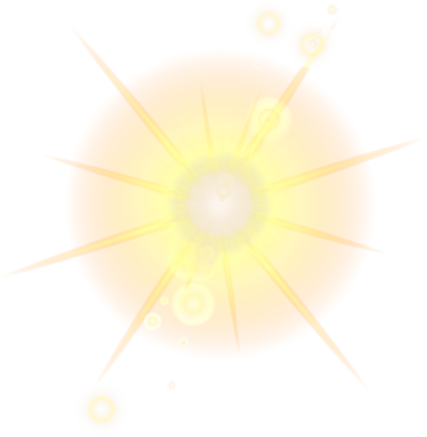 Illusion light flare yellow star