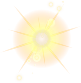 Illusion light flare yellow star